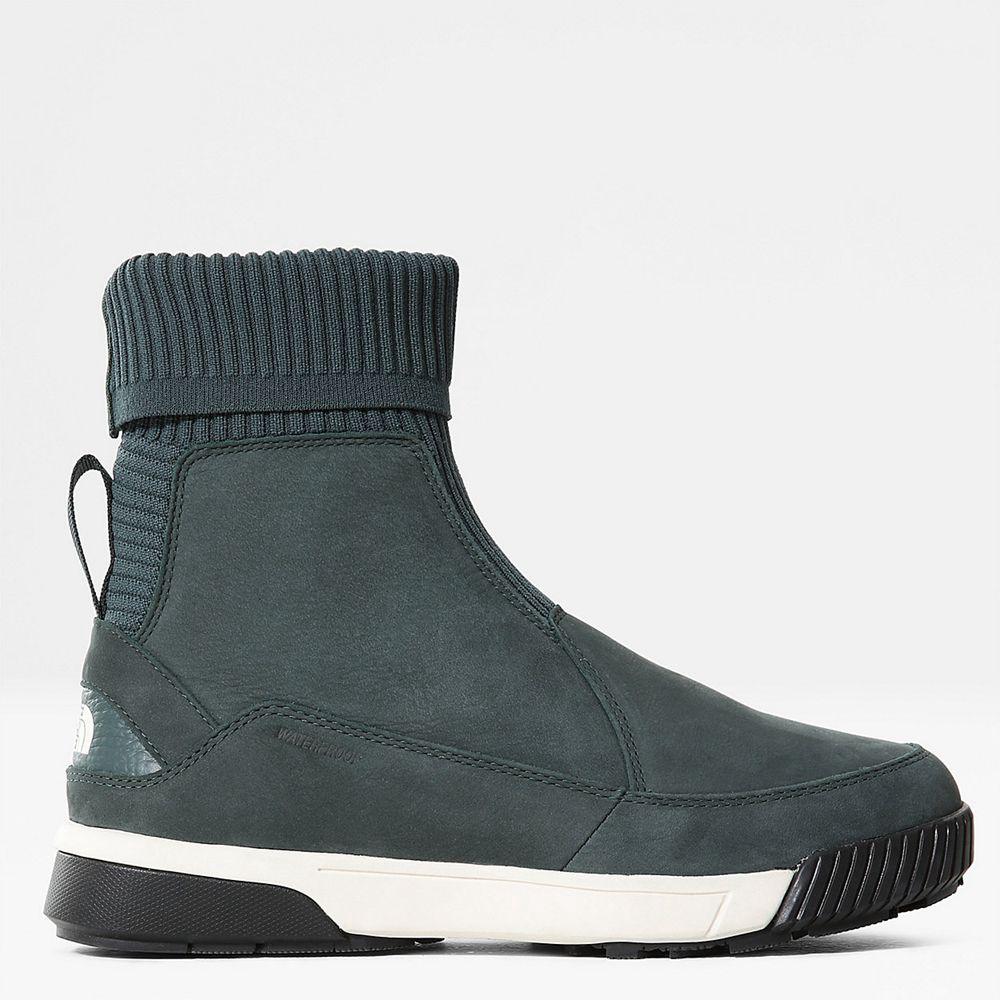 The North Face Sierra Pull-On Γυναικεια Μπότες - Βαθυ Πρασινο / Ασπρα (BXRL79638)